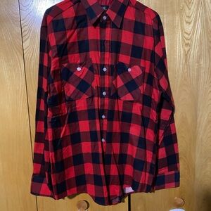 Red and Black Plaid Men's Shirt